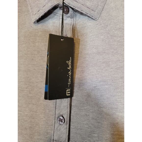 Travis Mathew Polo Shirt Collared Lightweight Short Sleeve Gray Size Medium NWT - Picture 3 of 11